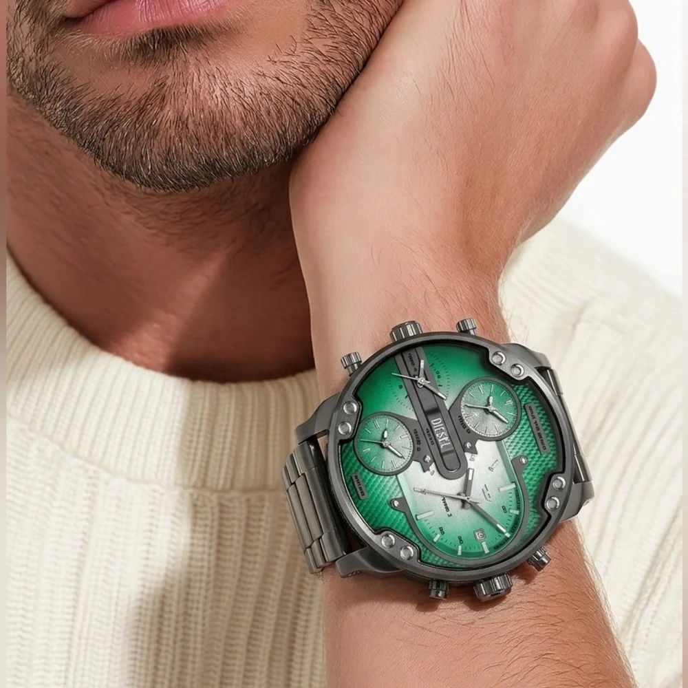 New Authentic Diesel Mr. Daddy Slim Multi-Movement Stainless Steel Watch –